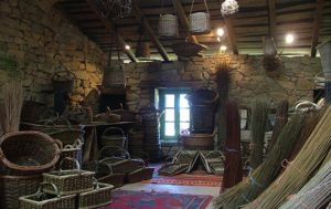 Workshop with willow baskets and willow