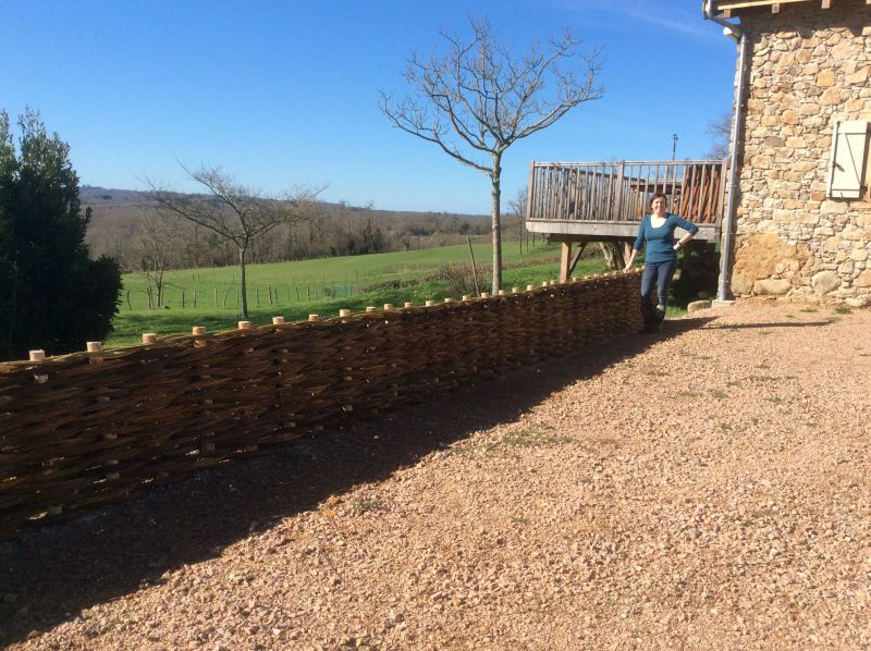 finished willow fence